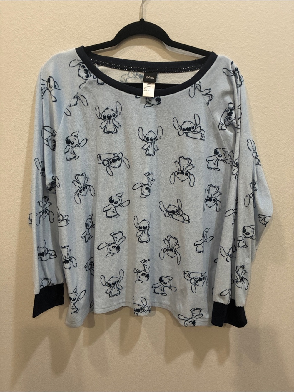 Disney Light Blue & Navy Stitch Print Women's Pajama Set - Picture 3 of 8